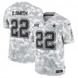 Camiseta NFL Limited Dallas Cowboys Emmitt Smith 2024 Salute To Service Retired Gris