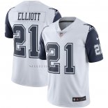Camiseta NFL Limited Dallas Cowboys Ezekiel Elliott Color Rush Vapor Blanco