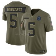 Camiseta NFL Limited Indianapolis Colts Anthony Richardson Sr 2025 Salute To Service Verde Militar