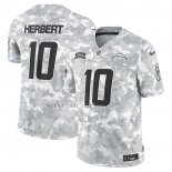 Camiseta NFL Limited Los Angeles Chargers Justin Herbert 2024 Salute To Service Gris
