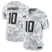 Camiseta NFL Limited Los Angeles Chargers Justin Herbert 2024 Salute To Service Gris