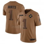 Camiseta NFL Limited Philadelphia Eagles Jalen Hurts 2023 Salute To Service Marron