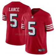 Camiseta NFL Limited San Francisco 49ers Trey Lance Alterno Vapor Rojo