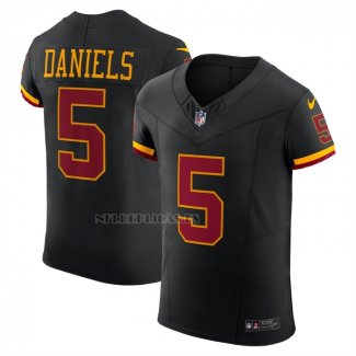 Camiseta NFL Elite Washington Commanders Jayden Daniels Alterno Vapor F.U.S.E. Negro
