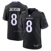 Camiseta NFL Game Baltimore Ravens Lamar Jackson Alterno Negro