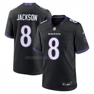 Camiseta NFL Game Baltimore Ravens Lamar Jackson Alterno Negro