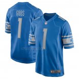 Camiseta NFL Game Detroit Lions Jahmyr Gibbs 2023 NFL Draft First Round Pick Azul