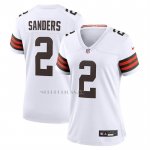 Camiseta NFL Game Mujer Cleveland Browns Shedeur Sanders Blanco
