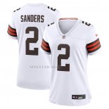 Camiseta NFL Game Mujer Cleveland Browns Shedeur Sanders Blanco