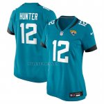 Camiseta NFL Game Mujer Jacksonville Jaguars Travis Hunter 2025 NFL Draft First Round Pick Verde