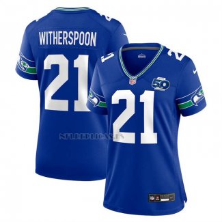 Camiseta NFL Game Mujer Seattle Seahawks Devon Witherspoon 2nd Alternate 50th Season Royal