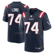 Camiseta NFL Game New England Patriots Caleb Lomu 2026 Azul Marino