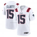 Camiseta NFL Game New England Patriots Ezekiel Elliott Blanco