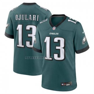 Camiseta NFL Game Philadelphia Eagles Azeez Ojulari Verde Oscuro