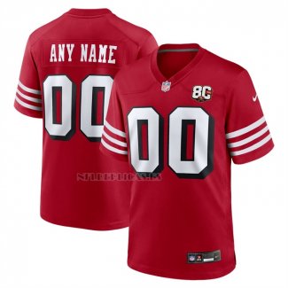 Camiseta NFL Game San Francisco 49ers 80 Aniversario Alterno Personalizada Rojo