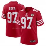 Camiseta NFL Game San Francisco 49ers Nick Bosa 80 Aniversario Rojo