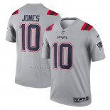 Camiseta NFL Legend New England Patriots Mac Jones Inverted Legend Gris