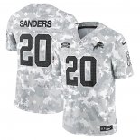 Camiseta NFL Limited Detroit Lions Barry Sanders 2024 Salute To Service Retired Gris