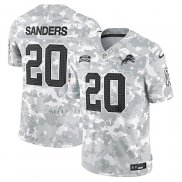Camiseta NFL Limited Detroit Lions Barry Sanders 2024 Salute To Service Retired Gris
