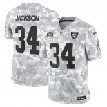 Camiseta NFL Limited Las Vegas Raiders Bo Jackson 2024 Salute To Service Retired Gris