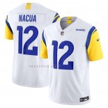 Camiseta NFL Limited Los Angeles Rams Puka Nacua Vapor F.U.S.E. Blanco1