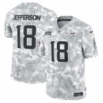 Camiseta NFL Limited Minnesota Vikings Justin Jefferson 2024 Salute To Service Gris