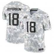 Camiseta NFL Limited Minnesota Vikings Justin Jefferson 2024 Salute To Service Gris