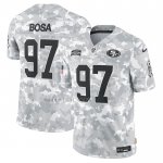 Camiseta NFL Limited San Francisco 49ers Nick Bosa 2024 Salute To Service Gris