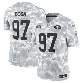 Camiseta NFL Limited San Francisco 49ers Nick Bosa 2024 Salute To Service Gris