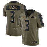 Camiseta NFL Limited Seattle Seahawks Russell Wilson 2021 Salute To Service Verde