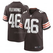 Camiseta NFL Game Cleveland Browns Don Fleming Retired Marron