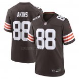 Camiseta NFL Game Cleveland Browns Jordan Akins Marron Blanco