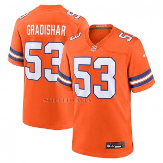 Camiseta NFL Game Denver Broncos Randy Gradishar Mile High Collection 1977 Throwback Retired Naranja