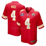 Camiseta NFL Game Kansas City Chiefs Rashee Rice Super Bowl LVIII Patch Rojo