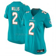 Camiseta NFL Game Mujer Miami Dolphins Malik Willis Azul