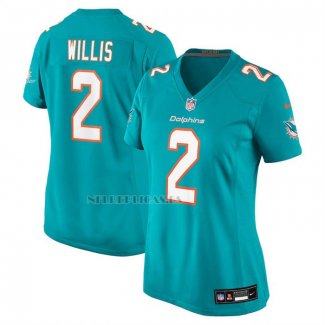 Camiseta NFL Game Mujer Miami Dolphins Malik Willis Azul
