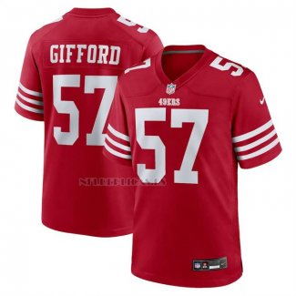 Camiseta NFL Game San Francisco 49ers Luke Gifford Rojo