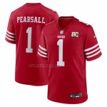 Camiseta NFL Game San Francisco 49ers Ricky Pearsall 80 Aniversario Rojo