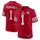 Camiseta NFL Game San Francisco 49ers Ricky Pearsall 80 Aniversario Rojo