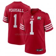 Camiseta NFL Game San Francisco 49ers Ricky Pearsall 80 Aniversario Rojo