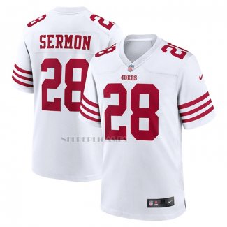 Camiseta NFL Game San Francisco 49ers Trey Sermon Blanco