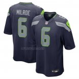 Camiseta NFL Game Seattle Seahawks Jalen Milroe 2025 Draft Azul