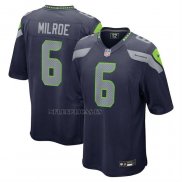Camiseta NFL Game Seattle Seahawks Jalen Milroe 2025 Draft Azul