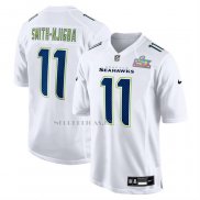 Camiseta NFL Game Seattle Seahawks Jaxon Smith Njigba Super Bowl LX Patch Blanco