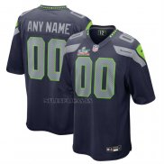 Camiseta NFL Game Seattle Seahawks Super Bowl LX Patch Personalizada Azul
