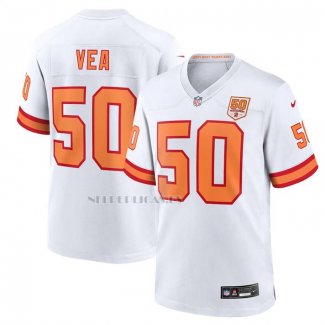 Camiseta NFL Game Tampa Bay Buccaneers Vita Vea 50th Season 76 Blanco