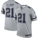 Camiseta NFL Legend Dallas Cowboys Ezekiel Elliott Inverted Legend Gris