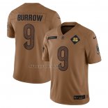 Camiseta NFL Limited Cincinnati Bengals Joe Burrow 2023 Salute To Service Marron