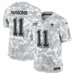 Camiseta NFL Limited Dallas Cowboys Micah Parsons 2024 Salute To Service Gris