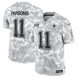 Camiseta NFL Limited Dallas Cowboys Micah Parsons 2024 Salute To Service Gris